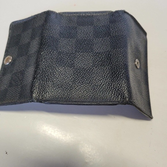 Authentic Louis Vuitton Damier Multicles 6 Key Hooks Case Graphite Small Check - Picture 7 of 10